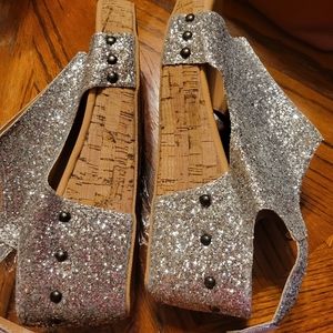 Womens Sparkly beautiful wedges